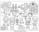 Farm Coloring Pages Kids Cute Printable Pdf Animals Fun Ayeletkeshet sketch template