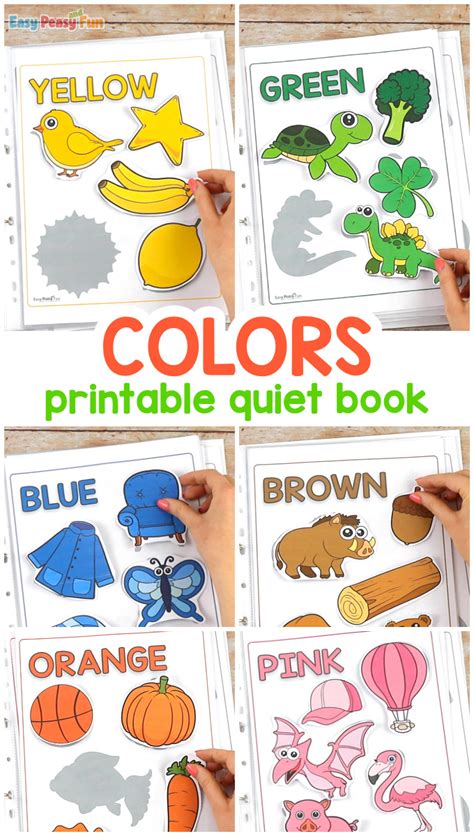 printable colors quiet book easy peasy  fun