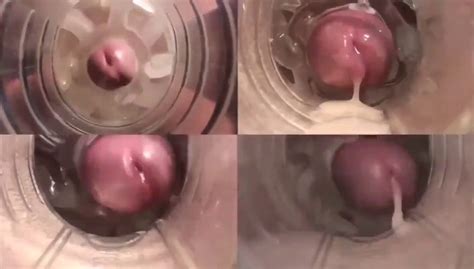 A Cock Cums Four Times Inside A Sex Toy