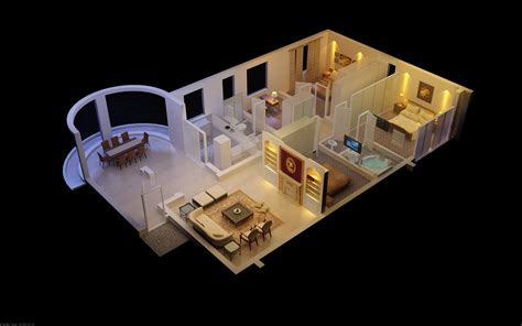 luxurious house  designer interior  model max cgtradercom