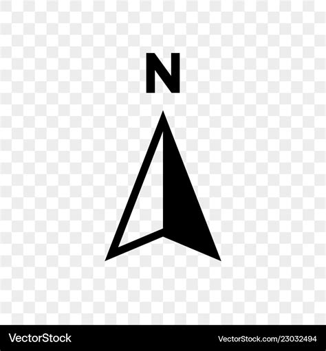 north arrow icon   direction  navigation point symbol vector