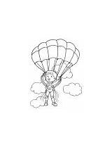 Coloring Paratrooper Cloud Parachute Toodler Color sketch template