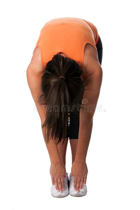 Yoga Stretching Toe Touch Stock Image Image Of Hamstrings