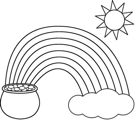 rainbow  pot  gold coloring page  getdrawings
