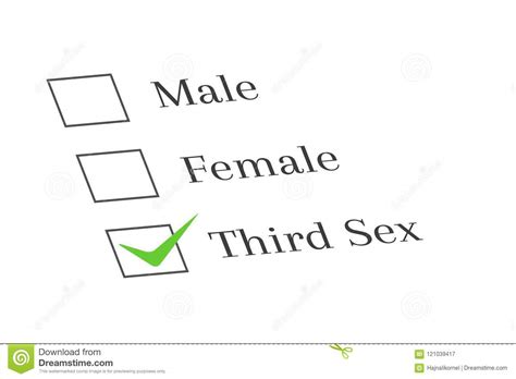 Thick Next To The Third Sex Option Stock Vector