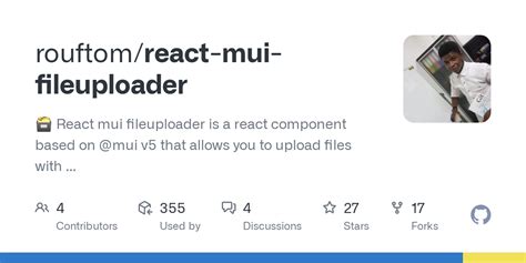 github rouftomreact mui fileuploader react mui fileuploader