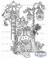 Sherri Baldy Magical Digi Stamp Instant Town Flower Artist House Mybestiesshop sketch template