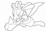 Pokemon Lucario Coloring Riolu Pages Drawing Mega Yveltal Lineart Printable Pokémon Evolution Horse Getcolorings Drawings リオ ルカ Color Rayquaza Sheets sketch template