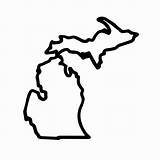 Michigan Outline Vector Lake Getdrawings sketch template