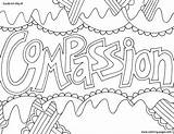 Coloring Compassion Word Pages Printable sketch template