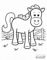 Coloring Horse Pages Cute Printable Farm Kids Animal Colouring Horses Animals Baby Choose Creatables Drawings Right Printablecuttablecreatables Save  Cuttable sketch template