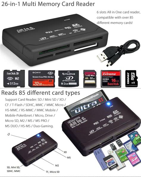 mini    usb  universal high speed multi memory card reader sd ms xd sdhc ebay
