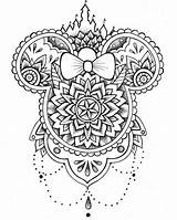 Mandala Tattoo Mouse Minnie Disney Tattoos Coloring Pages Background Sketch Adult Symbolism Mickey Drawings Beauty Archzine Back sketch template