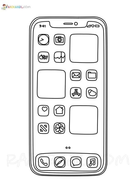 iphone coloring pages  printable  images iphone drawing