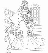 Coloring Princess Pages Printable Wedding Dress Her Sweet Disney Color Royal Family Sixteen Template Kids Quince Quinceañera Dresses 為孩子的色頁 Edward sketch template