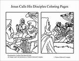 Jesus Disciples Coloring Calls Pages His Bible Washing Feet Apostles School Fishers Men Crafts Sunday Preschool Stories Sheets Peter Kids sketch template