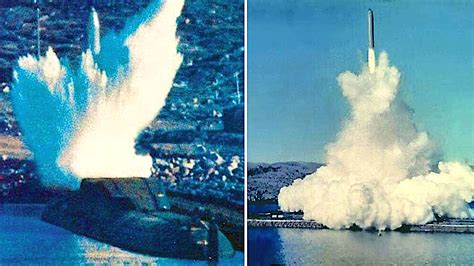 check   soviet submarine firing  nuclear ballistic missile  docked pierside