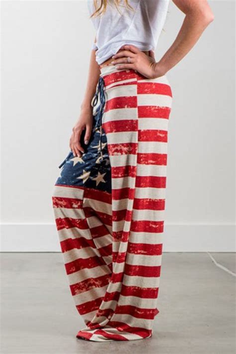 Hualong Long Plus Size American Flag Pants Online Store