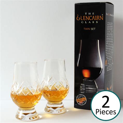 the glencairn official cut crystal whisky glass set of 2