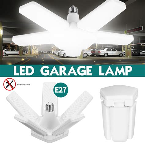 durable led garage lights foldable trilright garage ceiling lighting lm  white led