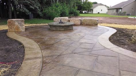 stamped concrete finishes curb  decor