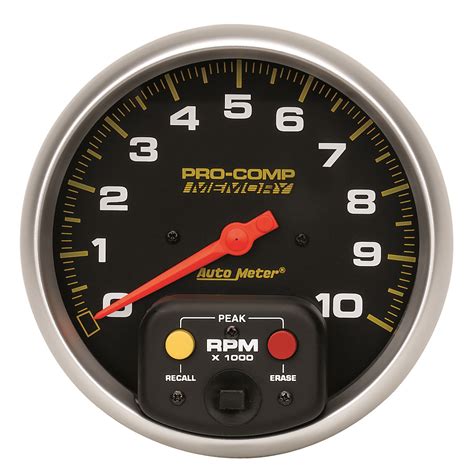 autometer  gauge tachometer   rpm  dash wpeak memory pro comp thmotorsports