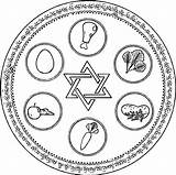 Seder Passah Passover Malvorlagen Pessah sketch template