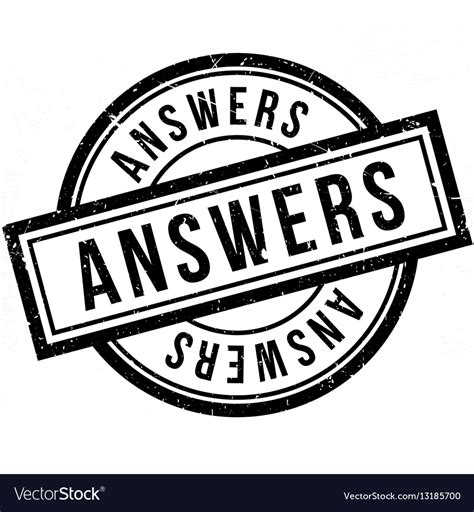 answers rubber stamp royalty  vector image