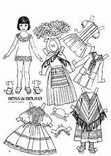 Paper Bolivia Dolls Coloring Pages Doll Vintage Sheet Color Printable Template Books Online Crafts Thinking Fun Colouring Friend Passports Little sketch template