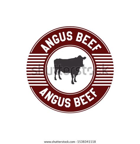 angus beef logo design inspiration stock vector royalty