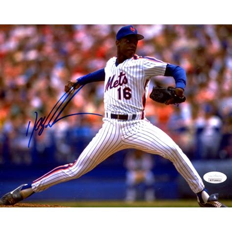 dwight  gooden signed mets  photo jsa  pristine auction