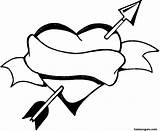 Hearts Drawings Ribbons Clip Clipart sketch template