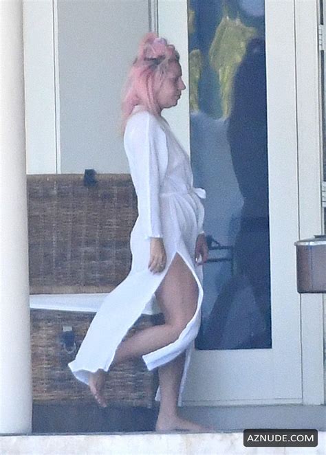 lady gaga kissing a mystery man as she relaxes in miami ahead of her