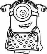 Minion Coloring Pages Clipart Color Printable Girl Drawing Minions Baby Kids Print Wecoloringpage Clipartmag Pdf Book sketch template
