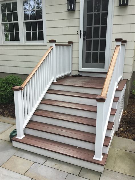 staining exterior stairs  chatham nj monks home
