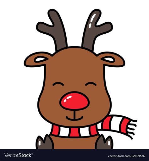 reindeer  red nose  striped scarf