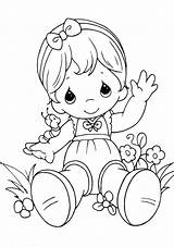 Coloring Pages Precious Moments Baby Girls Girl Little Printable Kids Cartoon Colouring Sitting Adults Sheets Para Color Relaxed Print Colorir sketch template