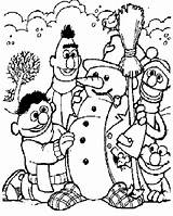 Coloring Sesame Street Pages Ernie Bert Christmas Printable Kids Kleurplaat Winter Fun Sneeuwpop Sesamstraat Maken Elmo Van Clipart Disney Kerstmis sketch template