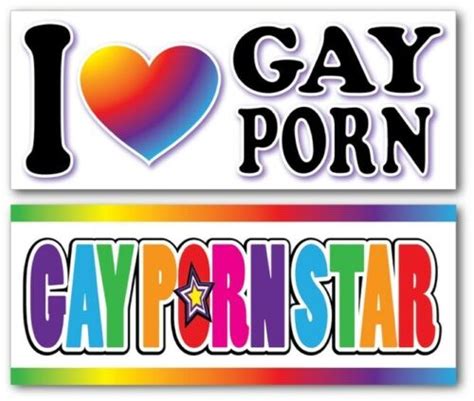 2 Pack I Love Gay Porn Pornstar Stickers Decal Adult Funny Novelty
