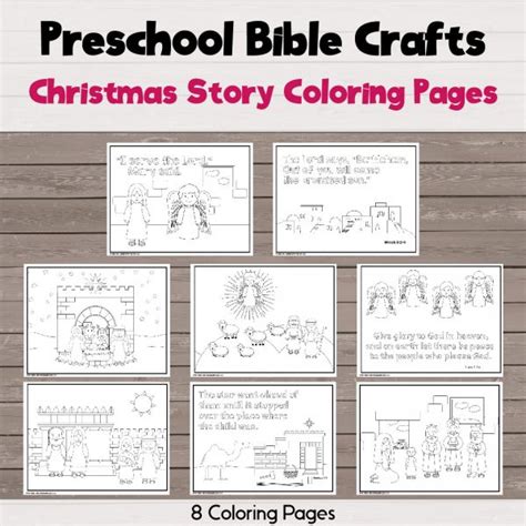 christmas story coloring pages bible crafts shop
