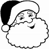 Santa Claus Coloring Pages Beard Christmas Clipart Face Print Head Printable Clip Cute Outline Template Color Cliparts Large Cartoon Hat sketch template