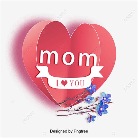 i love you mom english heart shaped happy mothers day