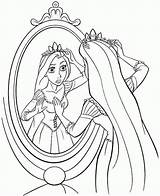 Coloring Rapunzel Disney Pages Princess Printable Mirror Na Looking Tangled Colorear Color Print Para Girl Dibujos Adults Vlasku Cz Pdf sketch template