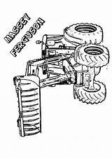 Traktor Massey Trecker Baufahrzeug Ausmalbild Momjunction Q2 sketch template