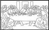 Supper Coloring Lent Vinci Davinci Ultima Abendmahl Catholic Ceia Bestcoloringpagesforkids Ausmalbild Preschoolers Blood Letzte Thursday Vitrais Quadro sketch template