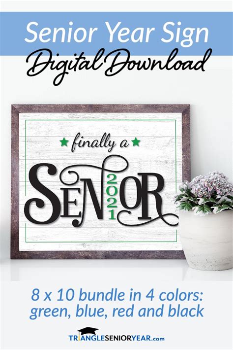 day  senior year sign printable  day sign finally