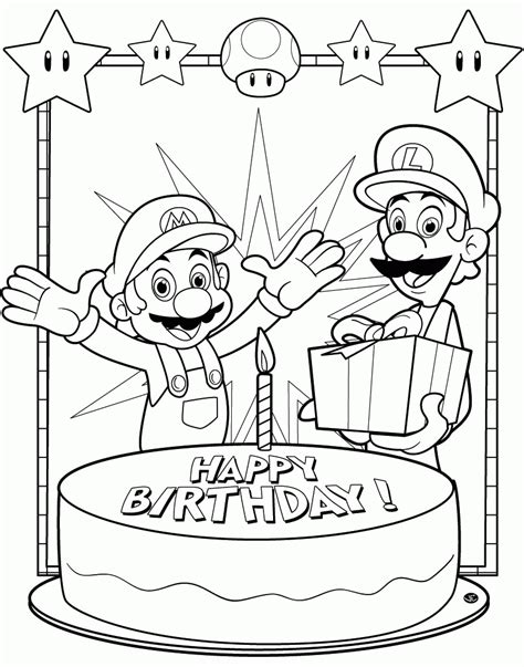 coloring pages birthday card  boy coloring home