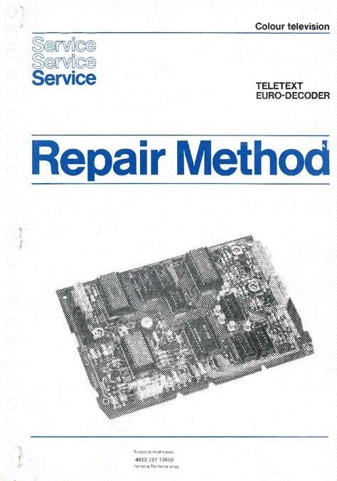 philips teletekst euro decoder repair method service manual  schematics eeprom repair