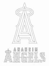 Coloring Angels Baseball Mlb Logo Pages Anaheim Printable Sport Angeles Los Print Major League Teams Search sketch template