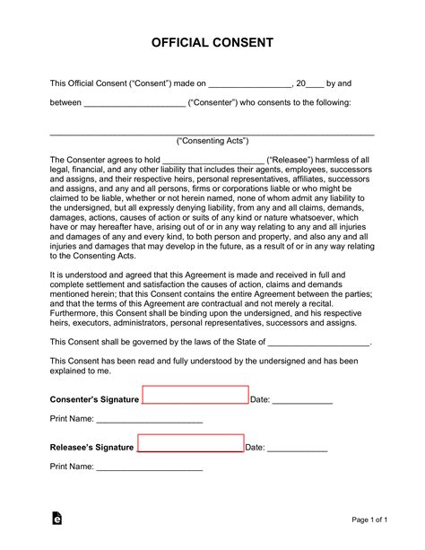 printable informed consent form printable forms